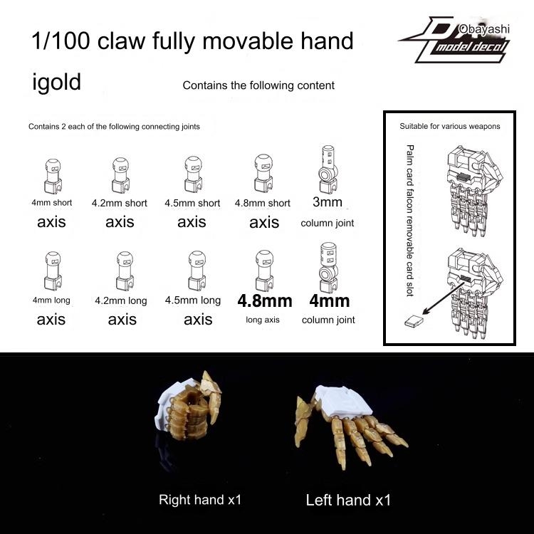 Bộ bàn tay động Hand | Claw hand cho MGEX MG HG RG STRIKE FREEDOM