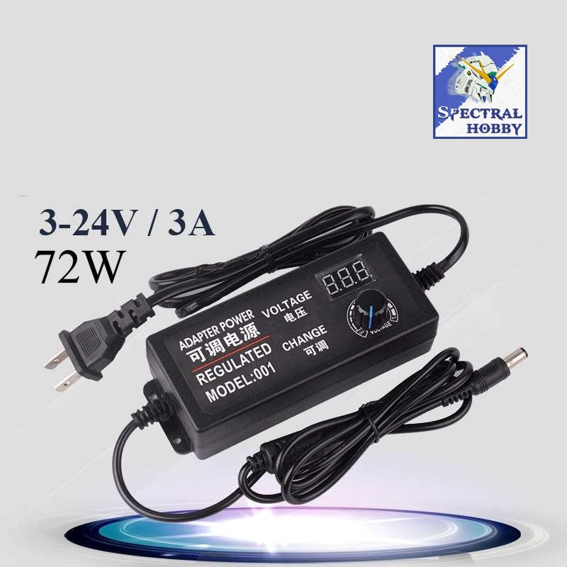 Bộ nguồn điều chỉnh Adapter DC 3-24V 3A 5A 10A 72w 120w màn hiển thị adjustable voltage power digital display