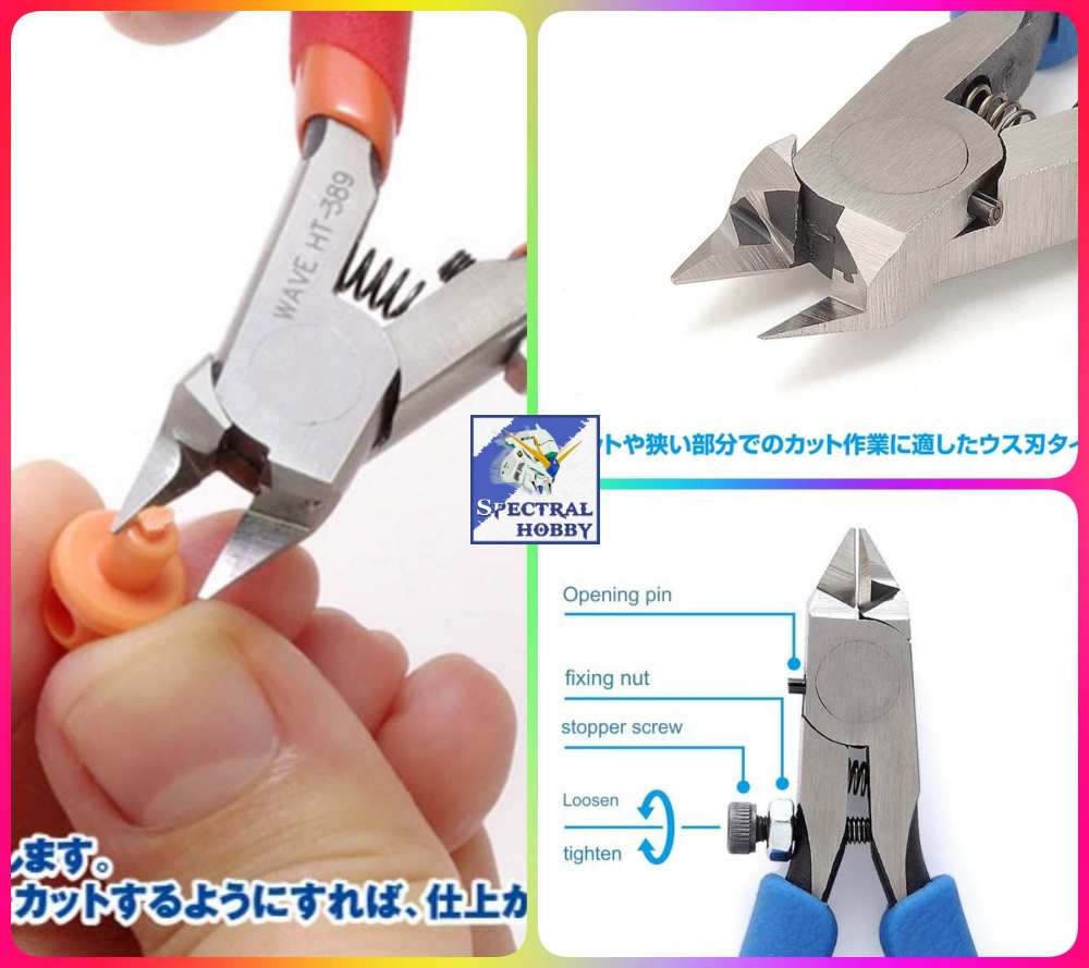Dụng cụ kìm cắt mô hình Wave Corporation HT389 HT390 HT399 FINE NIPPER FOR GATE CUT hobby tool