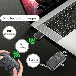 Bộ chuyển đổi bộ điều khiển không dây AOLION receiver kết nối tay cầm PS4 PS5 Switch XBOX cho Switch PC Android AL-PS2014