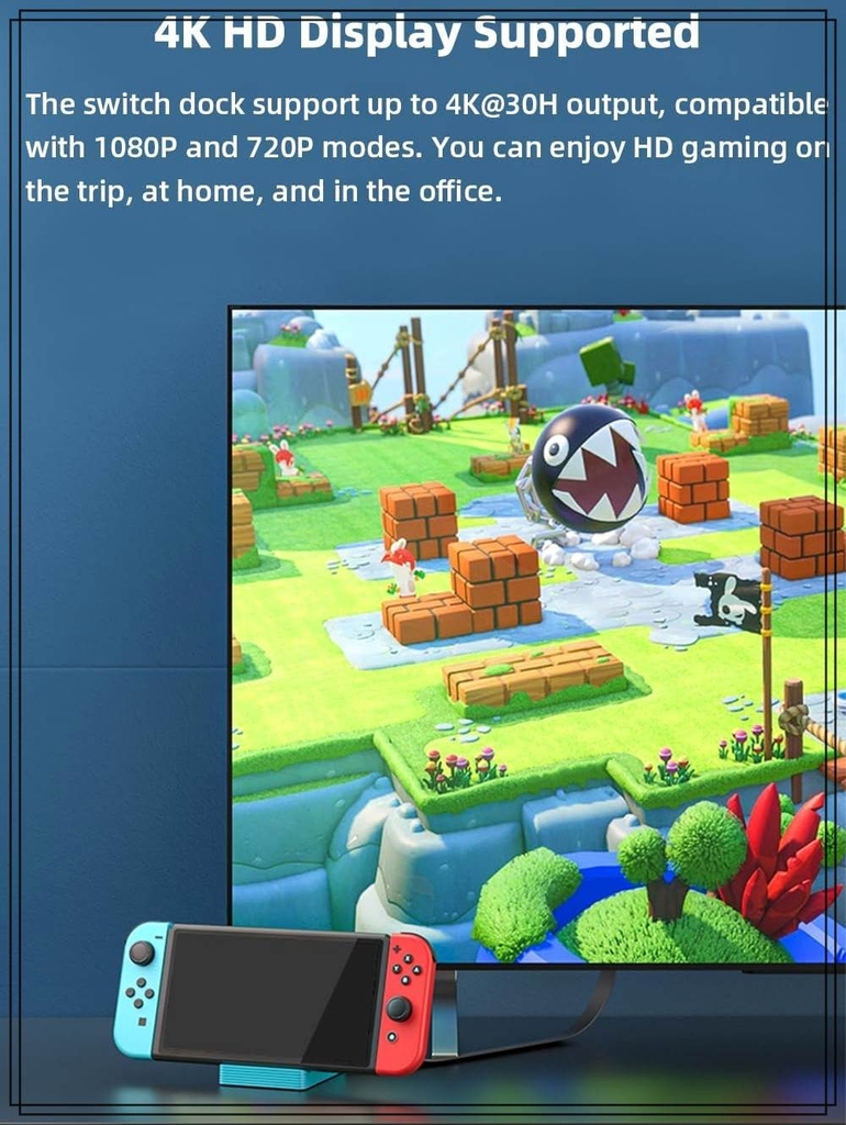 Đế sạc AOLION Fast Charger video converter cho NS Switch Samsung huawei LG xiaomi apple Mini Portable TV Dock Magnetic DN601