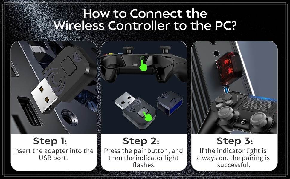 Bộ chuyển đổi bộ điều khiển không dây AOLION receiver kết nối tay cầm PS4 PS5 Switch XBOX cho Switch PC Android AL-PS2014