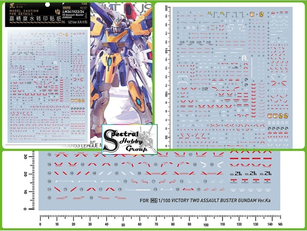 Decal nước dán mô hình MG HG Victory gundam V2 V2AB các loại Water sticker