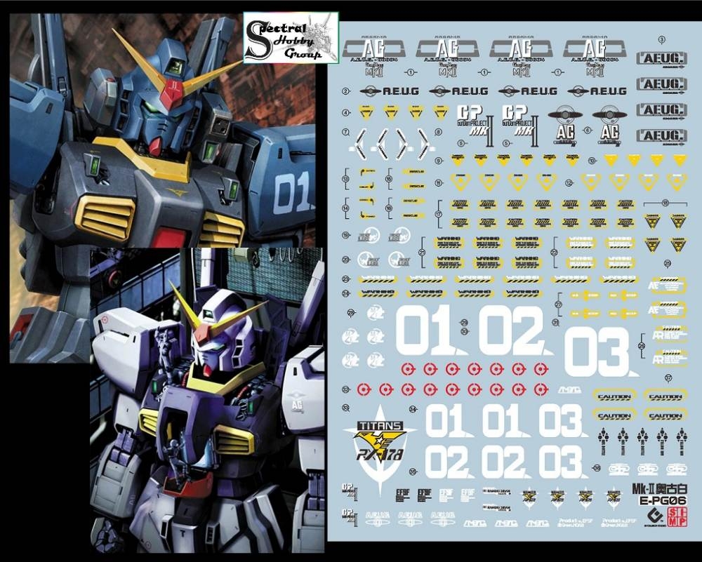 Decal nước dán mô hình Gundam MKII RX178 Mk-II MK2 8815 8817 PG MG RG HG Water sticker