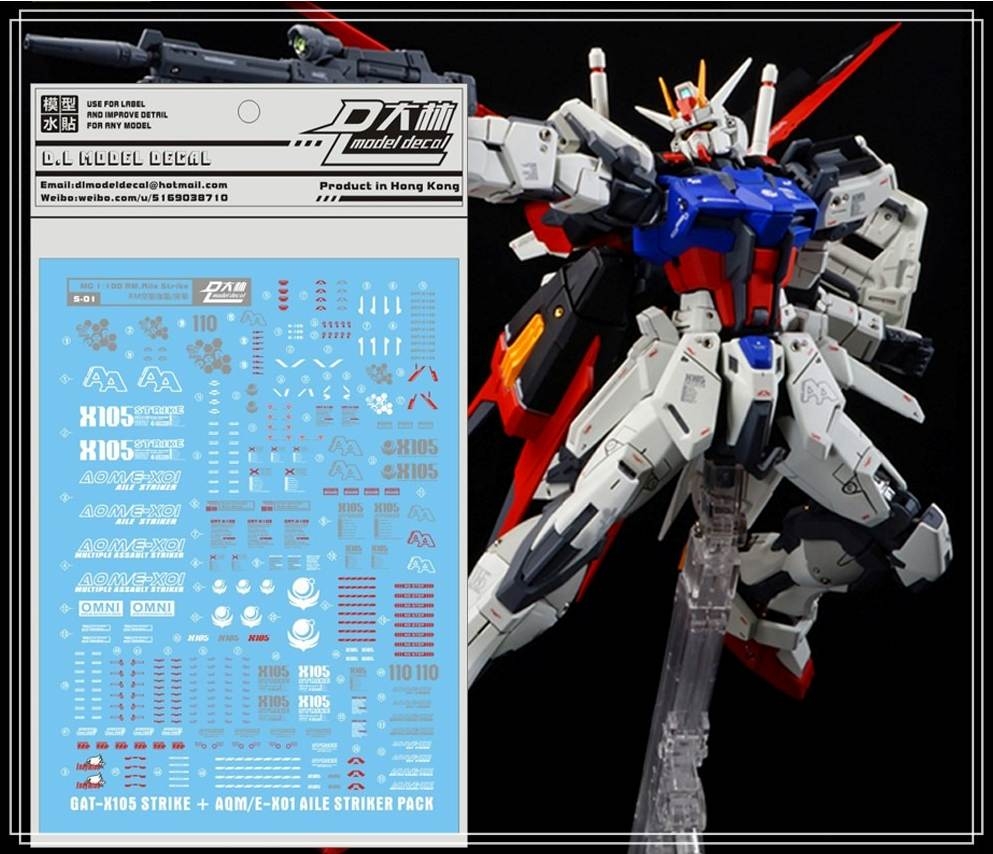 Decal nước dán mô hình Perfect Aile Strike Rouge Sword Launcher MG MB gundam Water sticker