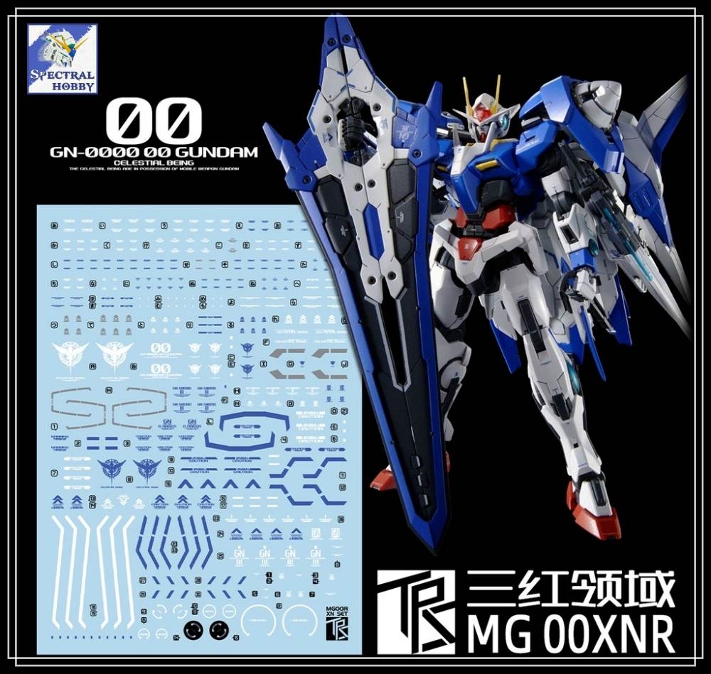Decal nước dán mô hình Gundam XN 00 Raiser 7s Seven sword 00R 007S MB MG RG HG Water sticker