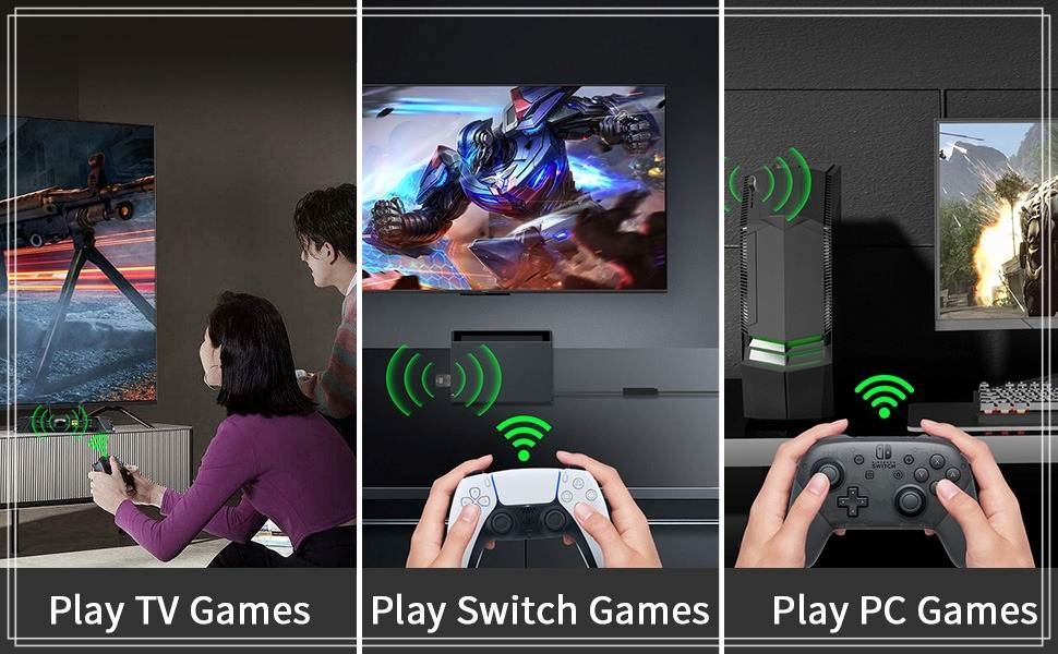 Bộ chuyển đổi bộ điều khiển không dây AOLION receiver kết nối tay cầm PS4 PS5 Switch XBOX cho Switch PC Android AL-PS2014