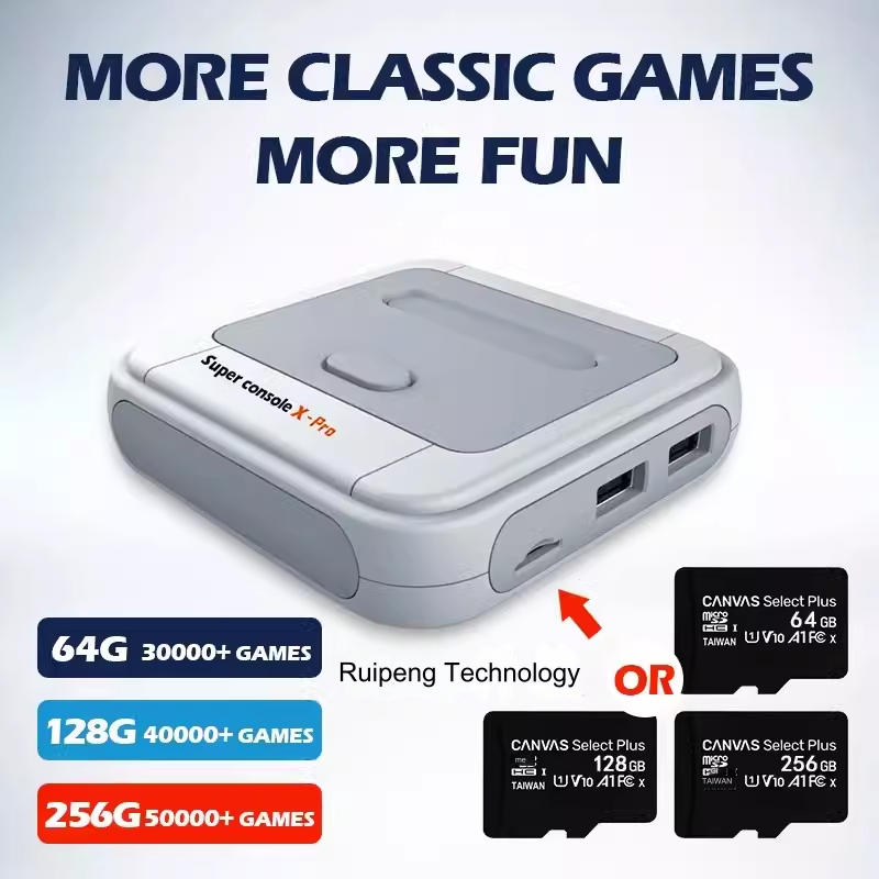 Máy chơi game cổ retro Super Console X Pro 2.4G Wireless N64/PS1/PSP/SEGA/SNES/MAME