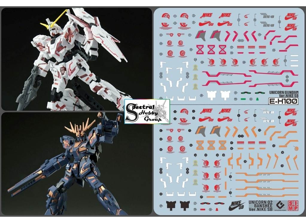 Decal nước dán mô hình RG HG UNICORN BANSHEE Full Armor FA Perfectibility Water sticker