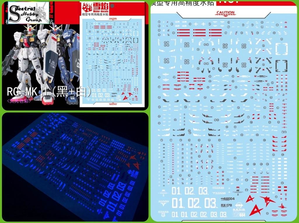 Decal nước dán mô hình Gundam MKII RX178 Mk-II MK2 8815 8817 PG MG RG HG Water sticker