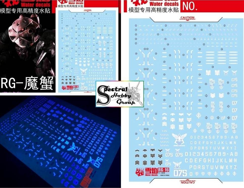 Decal nước dán mô hình Zgok Z'gok msm-07 MG RG các loại water sticker