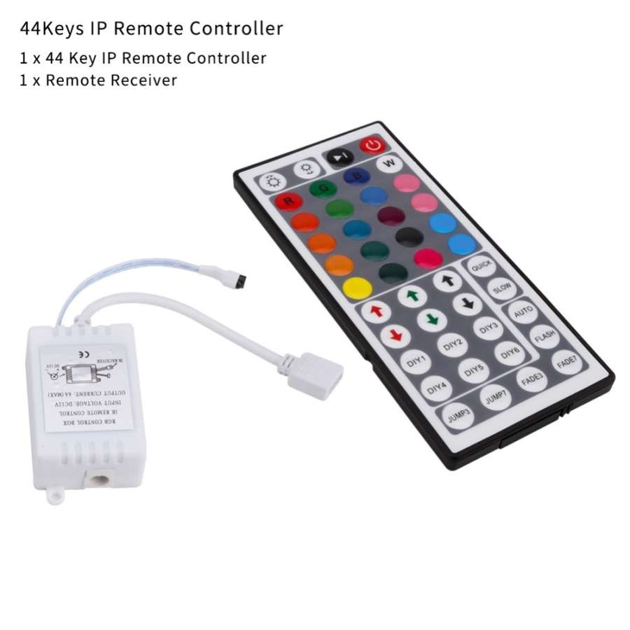 Bộ điều khiển Led RGB 24 44 Key 12V DC RF wireless controller 4-pin female RGB color 5050 3528 12A LED strip lighting