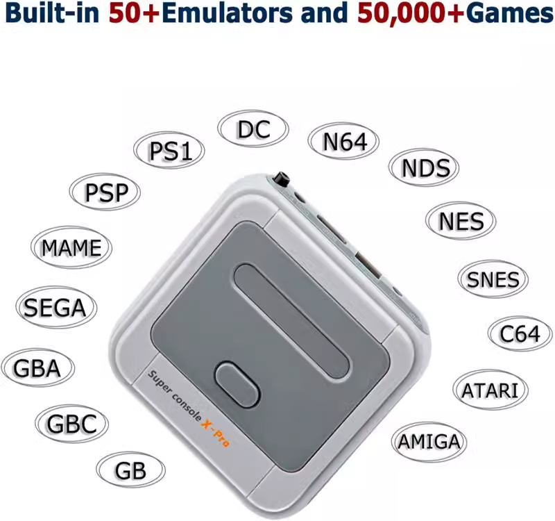 Máy chơi game cổ retro Super Console X Pro 2.4G Wireless N64/PS1/PSP/SEGA/SNES/MAME