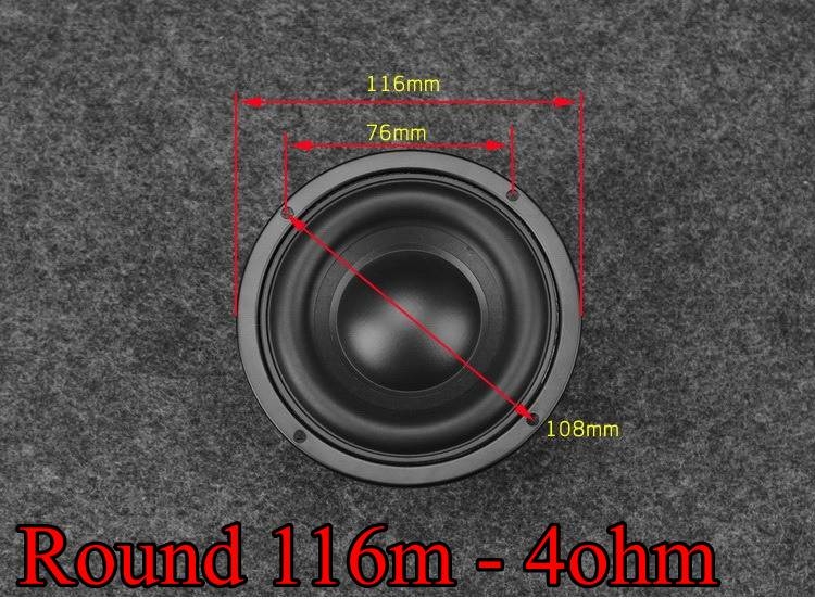 Loa trầm HIFI DIY 4 inch woofer mid-bass siêu trầm công suất cao hành trình dài SB4-116S 40w subwoofer