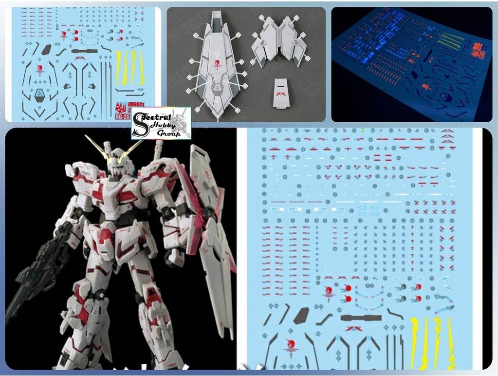 Decal nước dán mô hình RG HG UNICORN BANSHEE Full Armor FA Perfectibility Water sticker