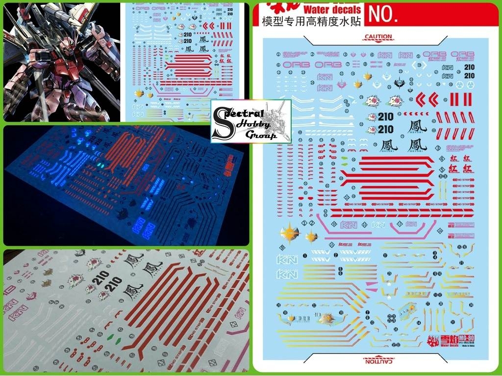 Decal nước dán mô hình Perfect Aile Strike Rouge Sword Launcher MG MB gundam Water sticker