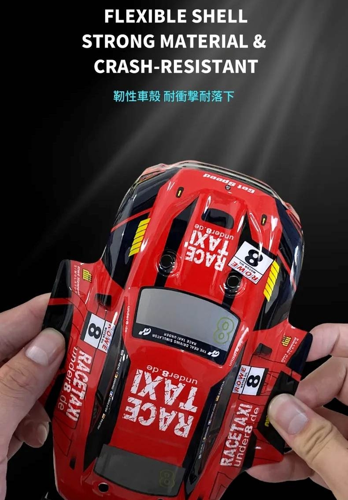 Ô tô điều khiển RC Car Drift 1/24 Light Chaser Drift 4WD 2.4G JJRC Q165 Colorful Lighting