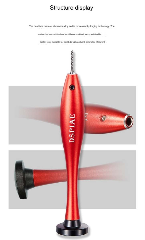 Dụng cụ DSPIAE khoan tay AT-HD Aluminum Alloy Hand Drill bit Set with 0.3-1.2MM