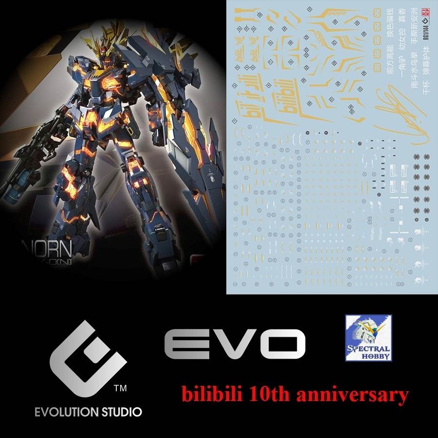 Decal nước dán mô hình RG HG UNICORN BANSHEE Full Armor FA Perfectibility Water sticker