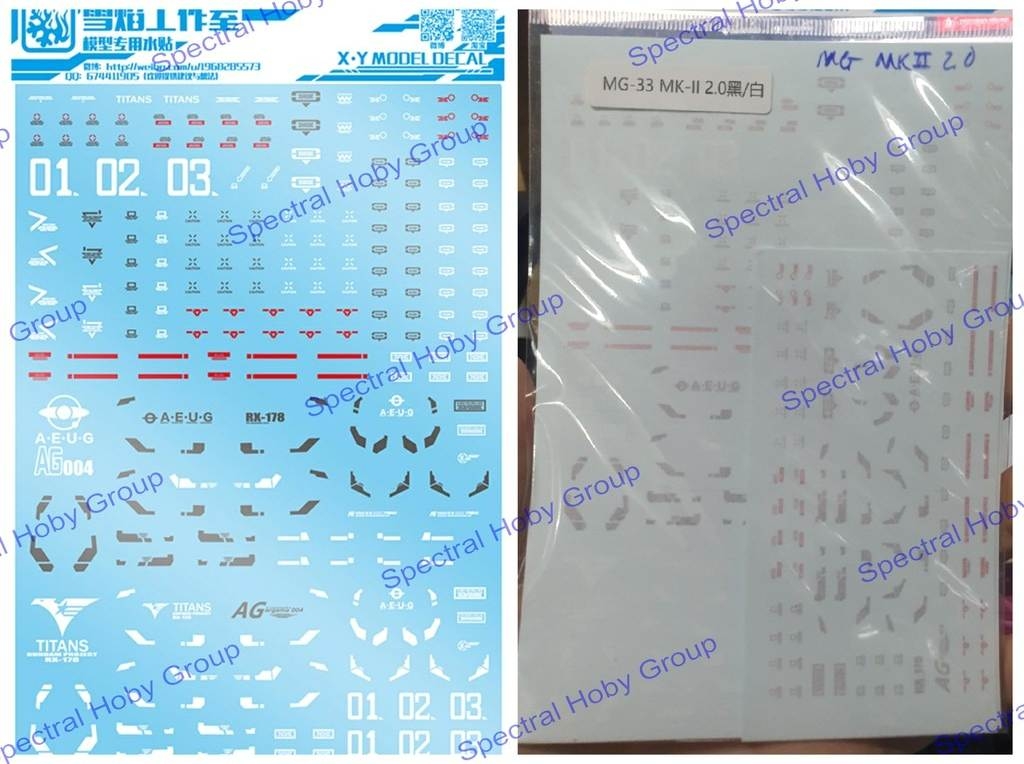 Decal nước dán mô hình Gundam MKII RX178 Mk-II MK2 8815 8817 PG MG RG HG Water sticker