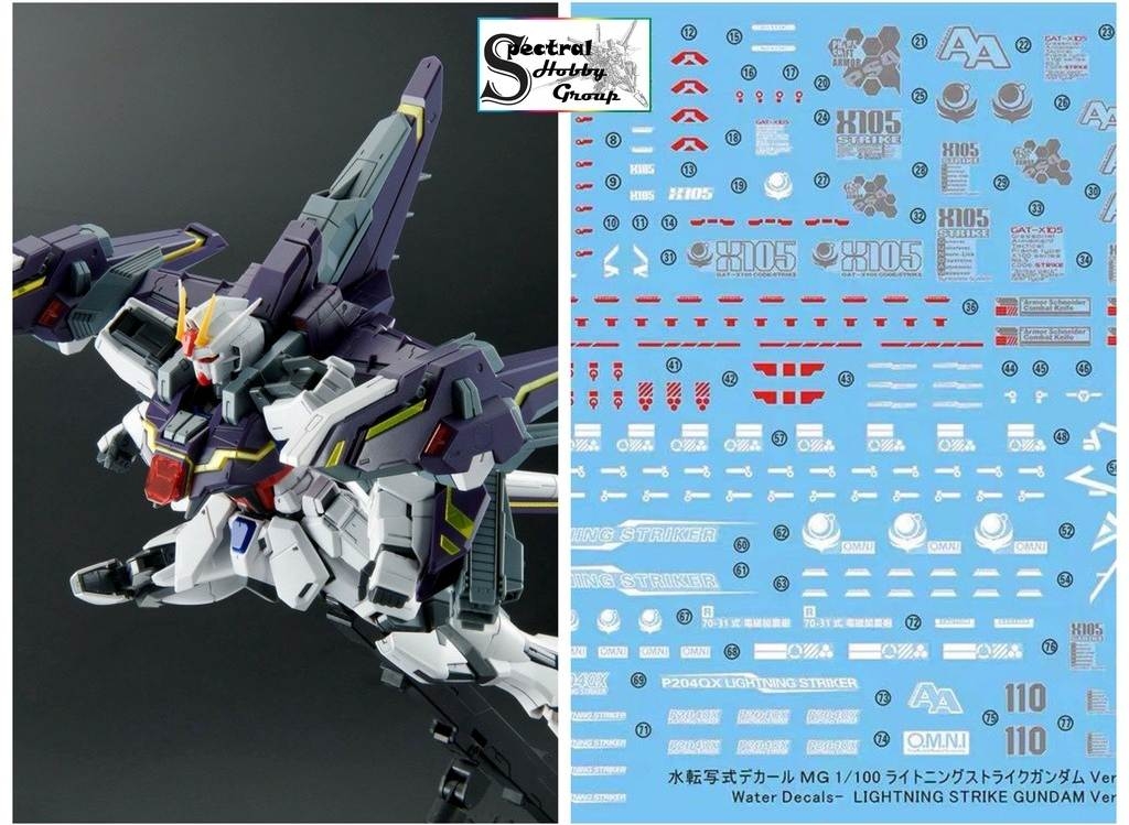 Decal nước dán mô hình Perfect Aile Strike Rouge Sword Launcher MG MB gundam Water sticker