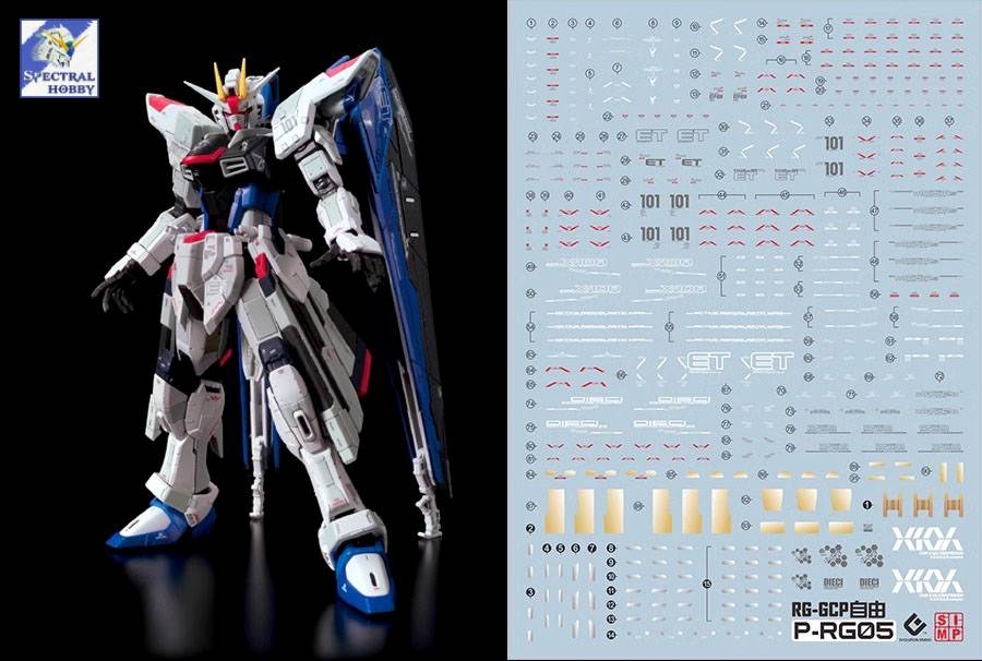 Decal nước dán mô hình RG HG FREEDOM - Rising Freedom Gundam các loại Water sticker