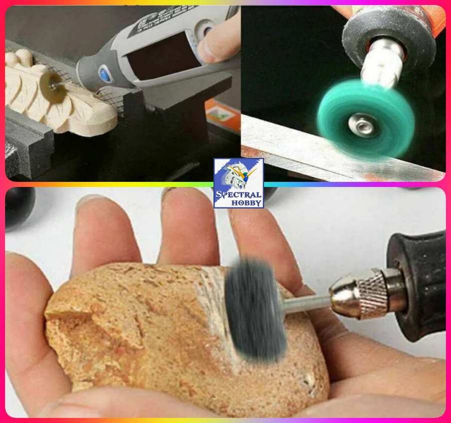 Mài dũa đánh bóng kim loại gỗ đá ngọc 25mm gắn máy mài mini Fiber nylon grinding Metal Polishing Abrasive Brush Jewelry
