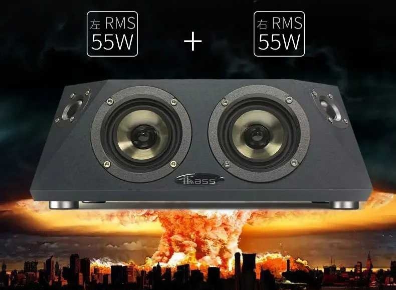 Loa Không Dây karaoke 110W Ultra High Power High Quality Bluetooth Speaker Home Theatre System iBass Computer TV Desktop Soundbar