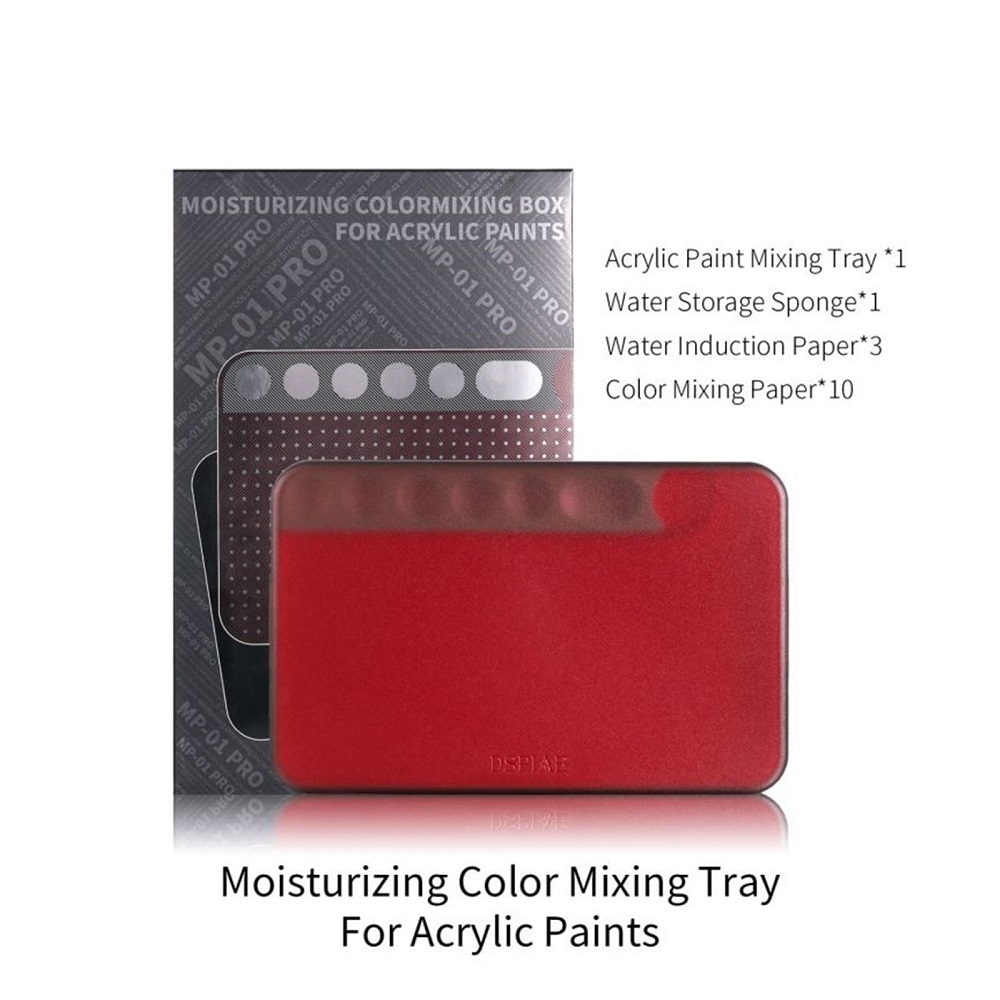 Khay sơn DSPIAE dưỡng ẩm vẽ cọ water based MP01 pigments moisturizing palette color paper paint tray