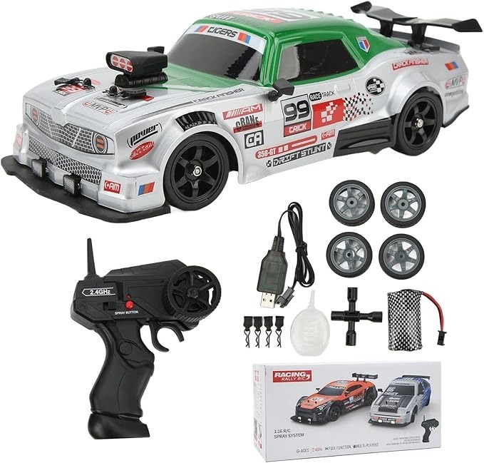 Ô tô điều khiển RC Car Drift 1/16 4WD 18KM/H High Speed Spray System Racing Rally