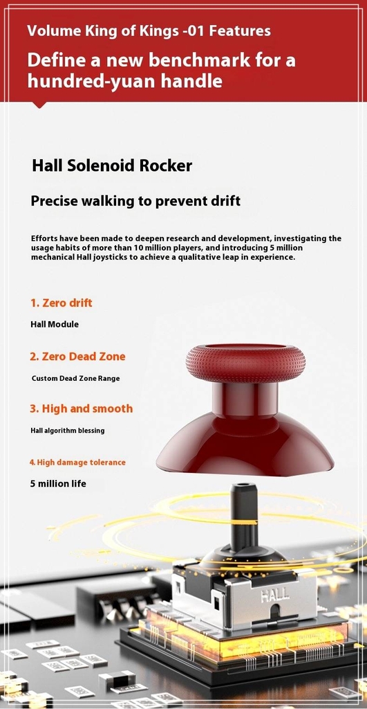 Tay cầm chơi game AOLION ALNS2286 Dual hall 2.4g Bluetooth Wireless PC Switch Android iOS