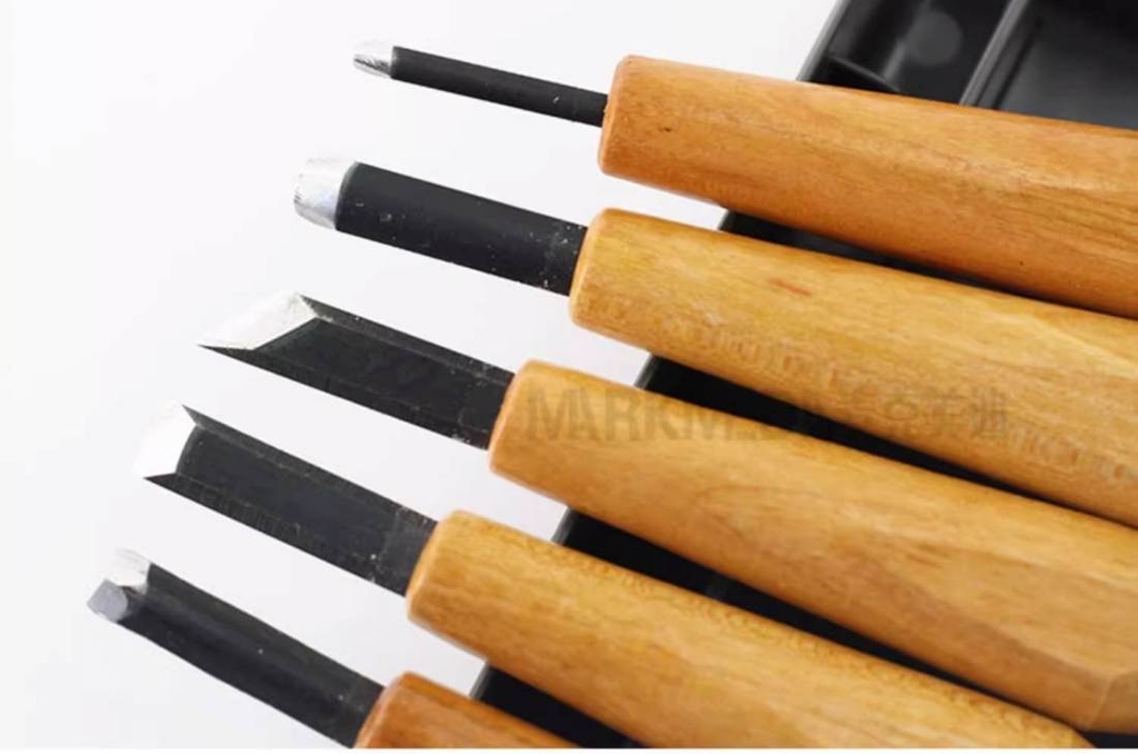 Dao khắc mỹ thuật POWER GRIP đá gỗ nhựa giấy Chisel carving knife tungsten steel seal cutting wood