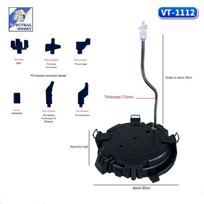 Đế giá đỡ Action base PG cho mô hình gundam 1/60 stand platform led light system VT model