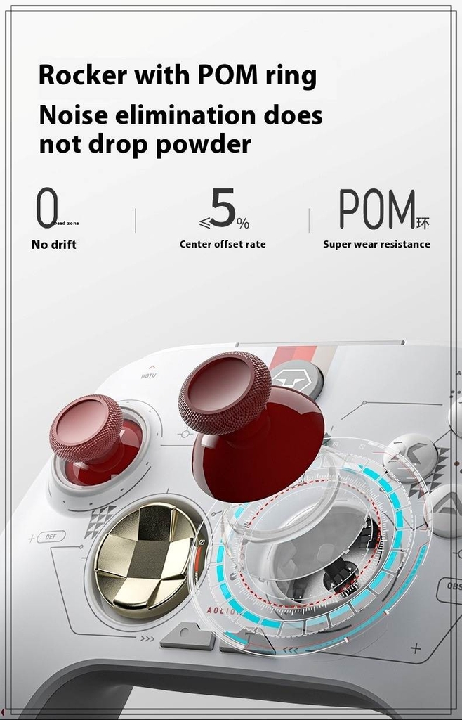 Tay cầm chơi game AOLION ALNS2286 Dual hall 2.4g Bluetooth Wireless PC Switch Android iOS