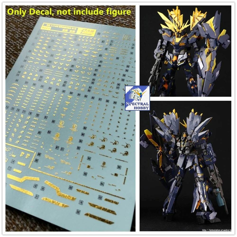Decal nước dán mô hình RG HG UNICORN BANSHEE Full Armor FA Perfectibility Water sticker
