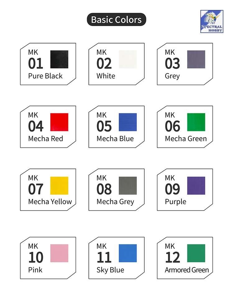 Bút sơn DSPIAE draw brush MK/MKM 01-12 Soft Tip Acrylic Marker Water-based Pen (basic - metallic - Fluorescent Colors)