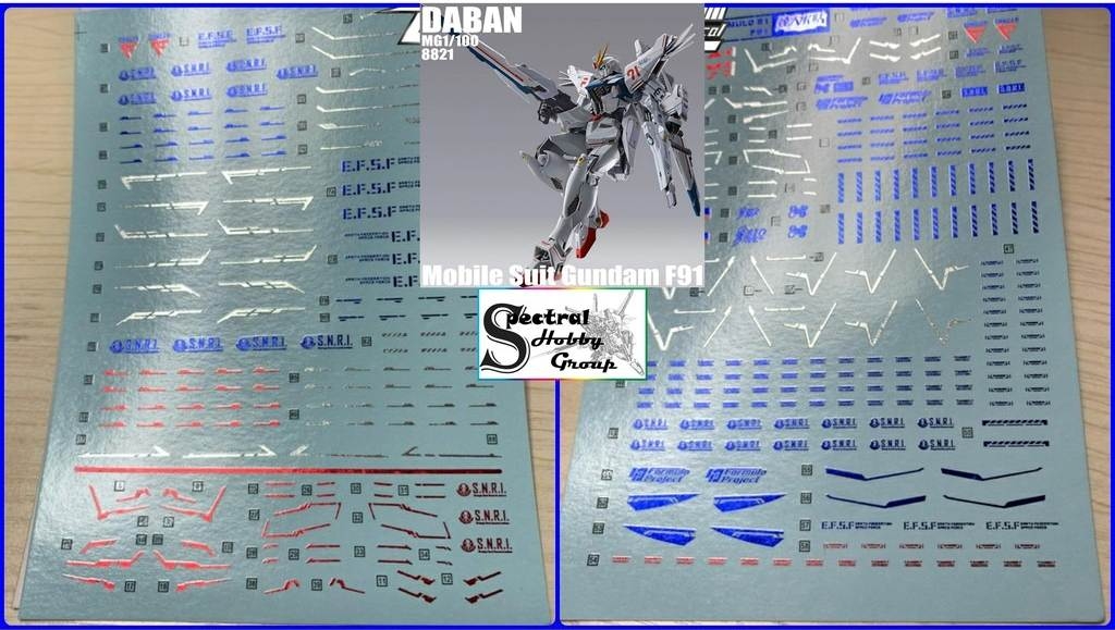 Decal nước dán mô hình F91 8821 Vigna ghina MG HG các loại water sticker