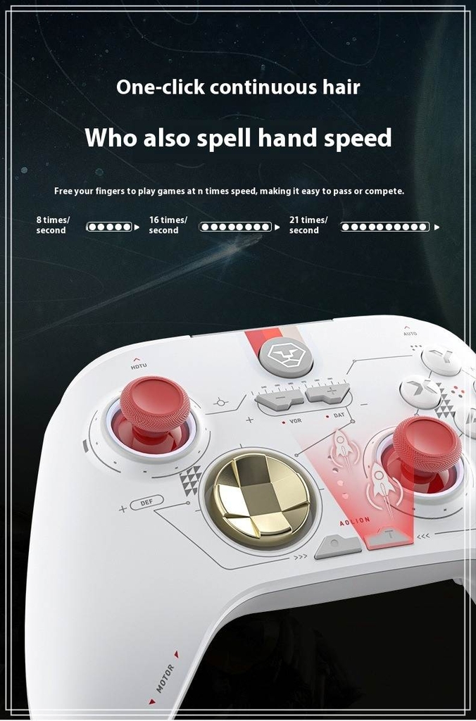 Tay cầm chơi game AOLION ALNS2286 Dual hall 2.4g Bluetooth Wireless PC Switch Android iOS