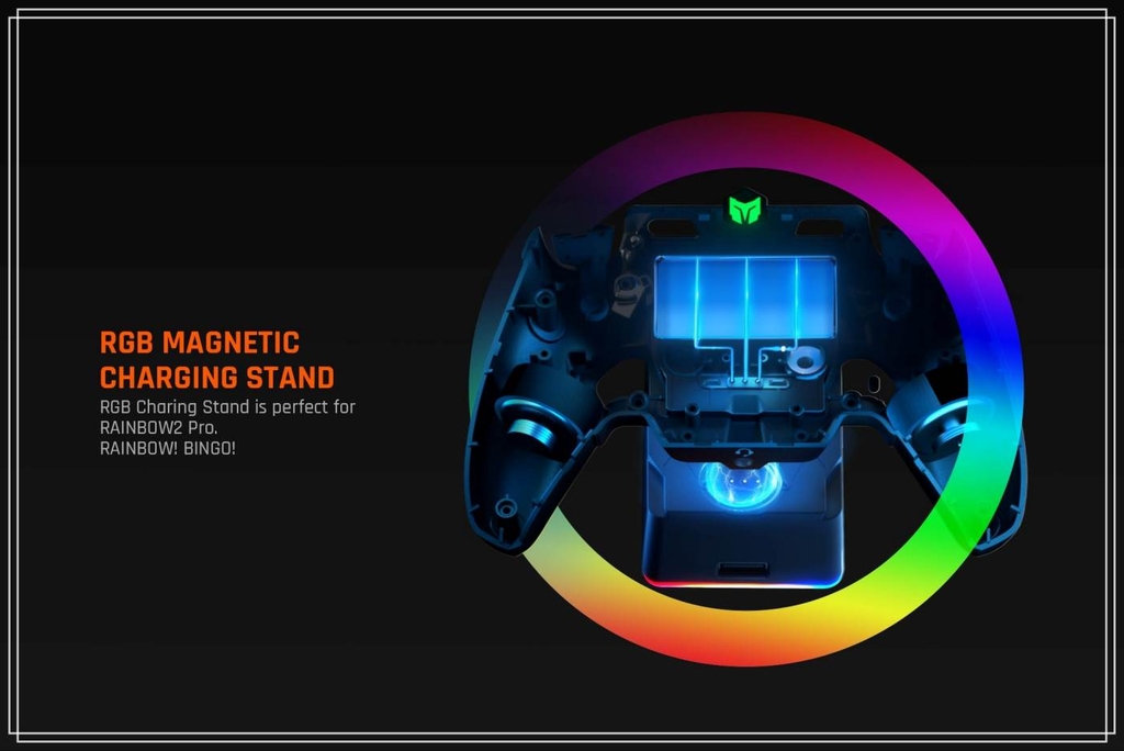 Tay cầm chơi game không dây BIGBIG Won Rainbow 2 Pro RGB Light Wireless 2.4G Bluetooth cho PC iOS Android Switch