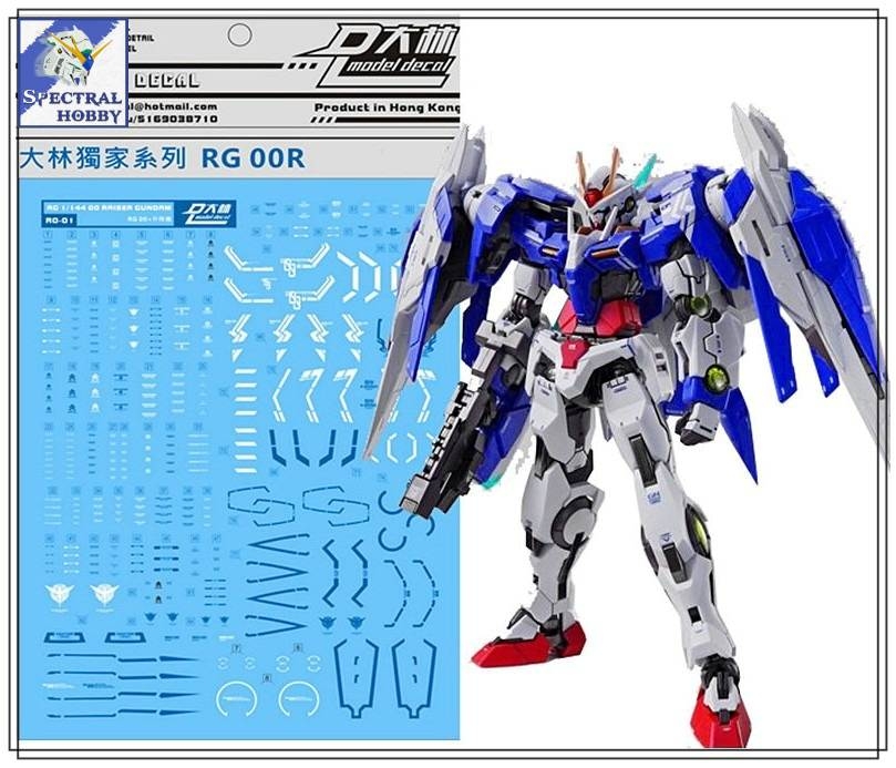 Decal nước RG HG Gundam 00 Raiser XN 7s Seven sword 00R 007S Water sticker các loại