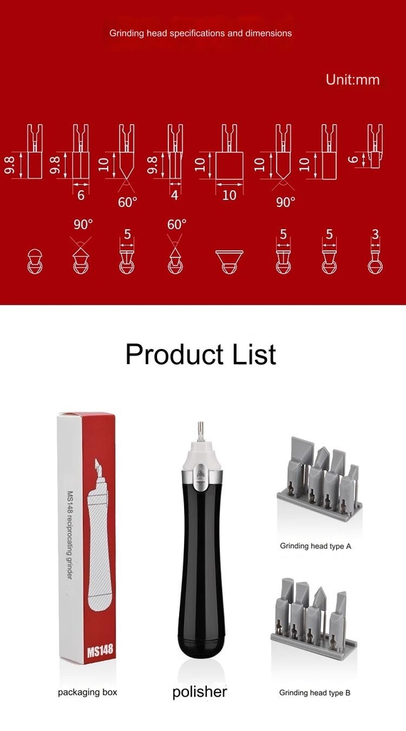 Máy chà nhám đánh bóng mini Reciprocating Grinding Machine Fast Water Inlet Grinding Polishing MS148