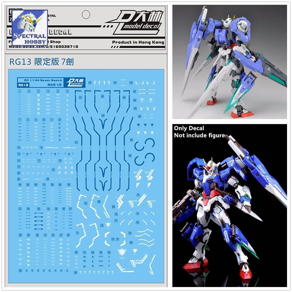 Decal nước dán mô hình Gundam XN 00 Raiser 7s Seven sword 00R 007S MB MG RG HG Water sticker