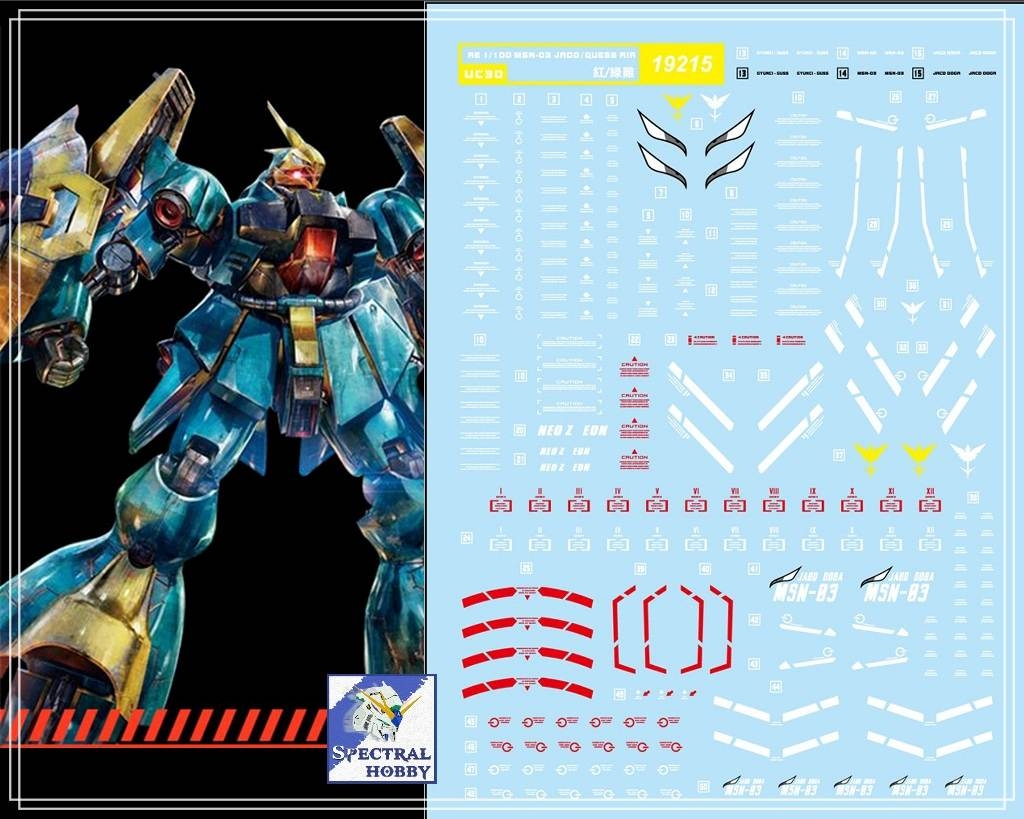 Decal nước dán mô hình The-O the O Jagd Doga Hamma MG HG các loại Water sticker