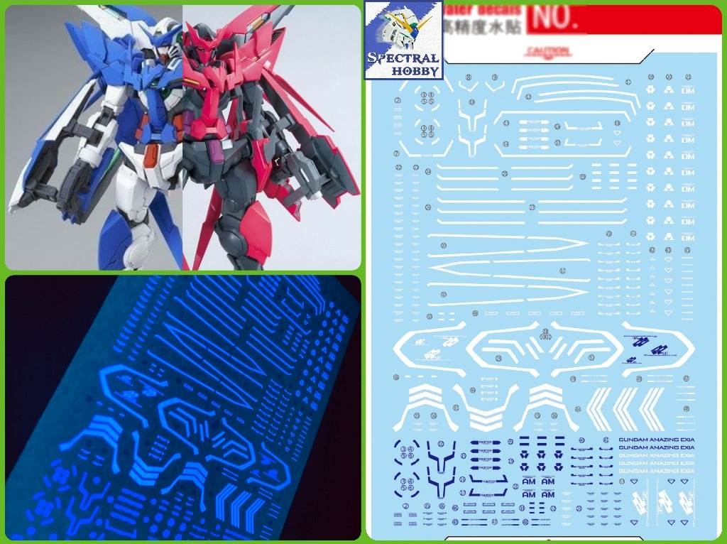 Decal nước dán mô hình Exia Amazing Dark Master MG HG Water sticker