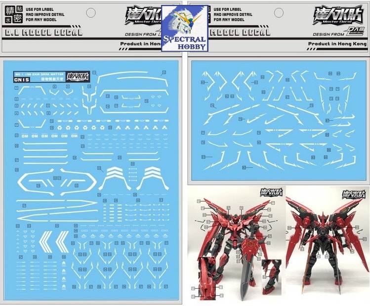 Decal nước dán mô hình Exia Amazing Dark Master MG HG Water sticker