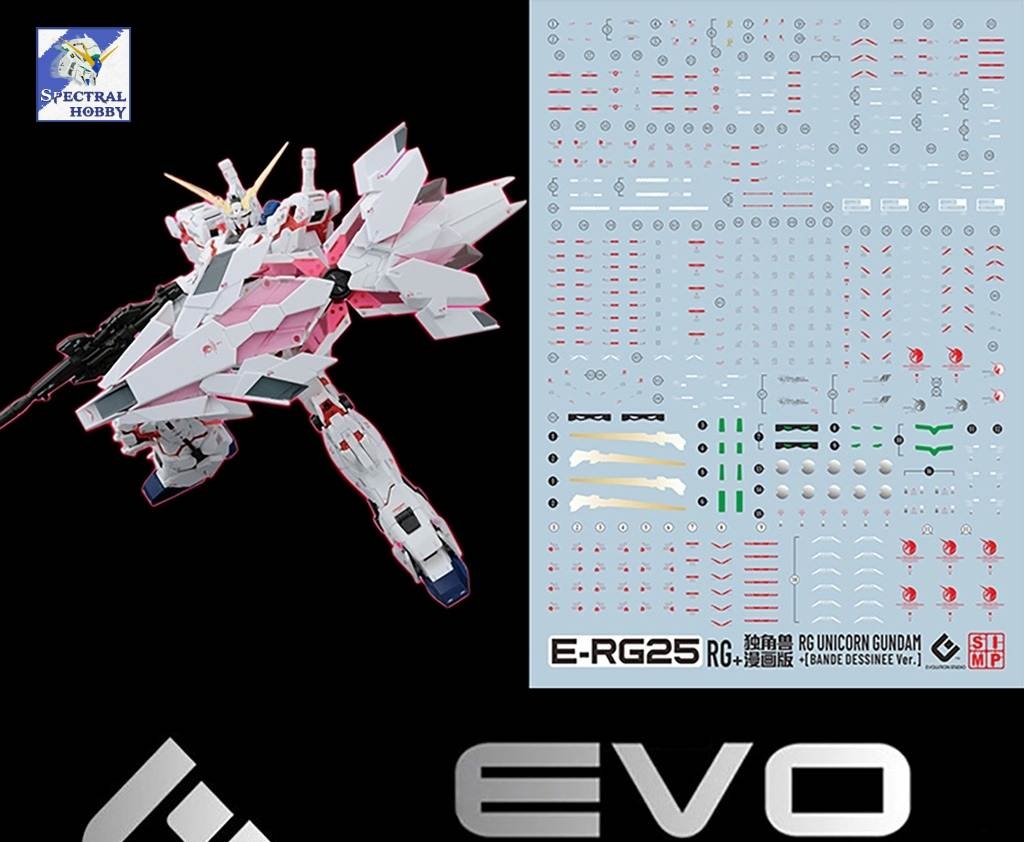 Decal nước dán mô hình RG HG UNICORN BANSHEE Full Armor FA Perfectibility Water sticker