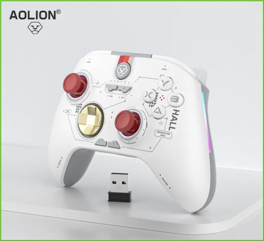 Tay cầm chơi game AOLION ALNS2286 Dual hall 2.4g Bluetooth Wireless PC Switch Android iOS