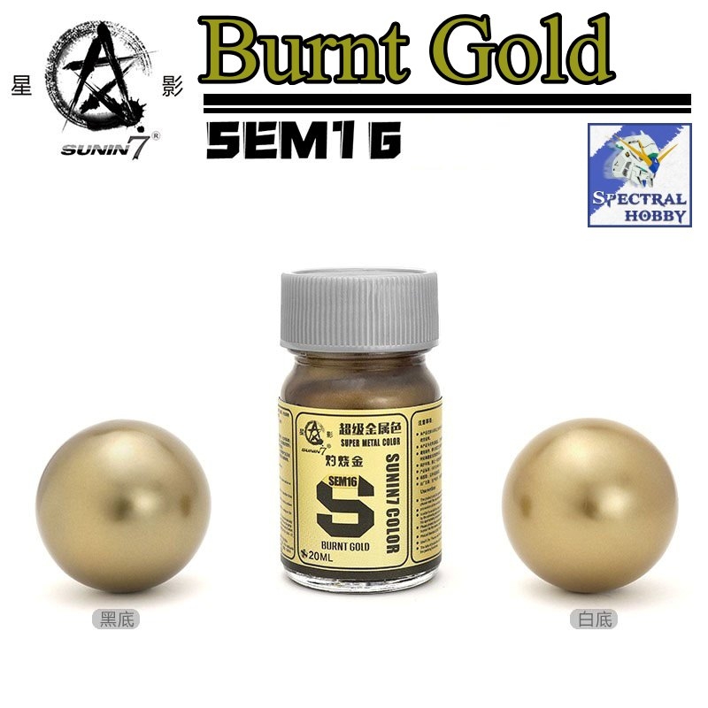 Sơn mô hình SUNIN METALLIC vàng bạc thép gold silver stainless color SEM 01 - 16