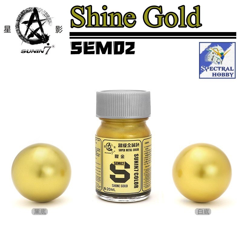 Sơn mô hình SUNIN METALLIC vàng bạc thép gold silver stainless color SEM 01 - 16