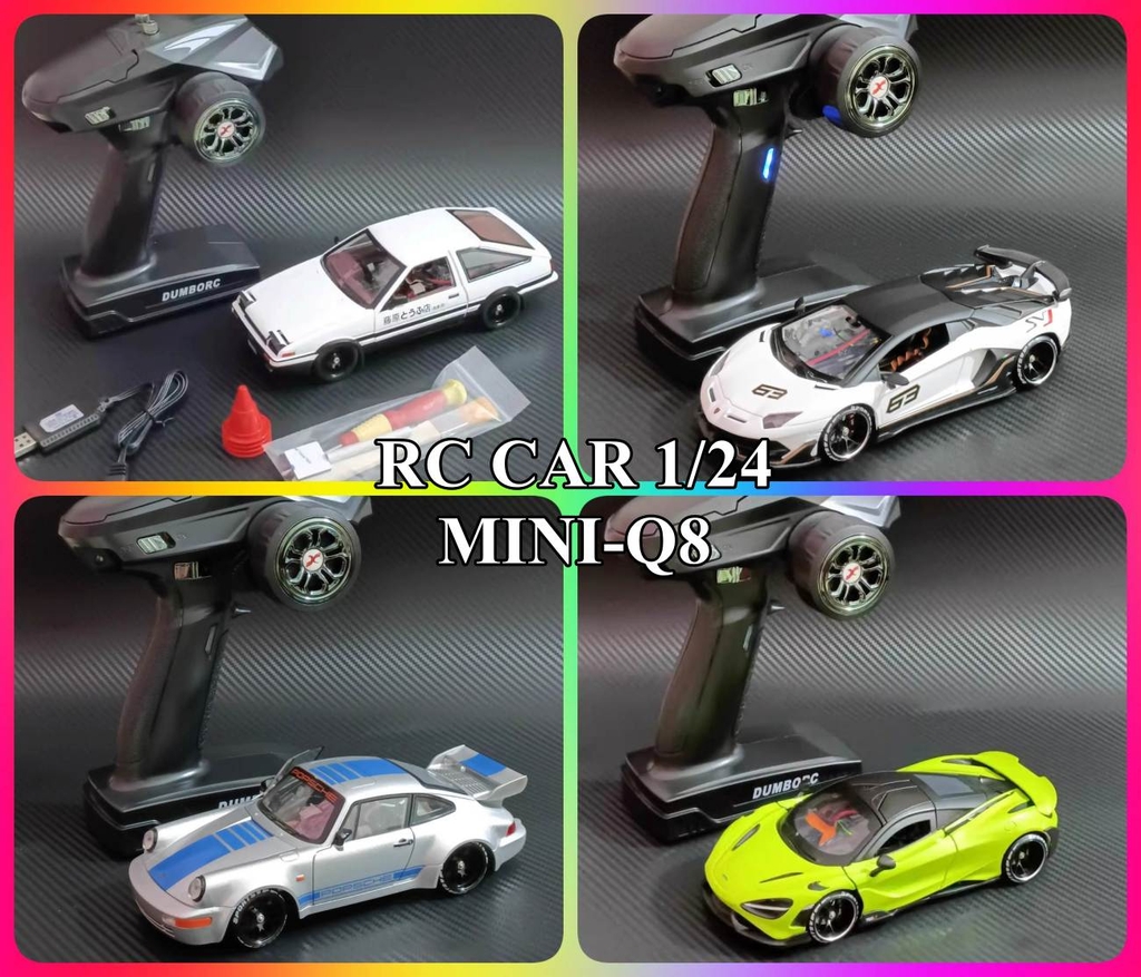 Ô tô điều khiển RC Car Drift 1/24 Mini-Q8 four-wheel drive electric AWD metal shell remote control model racing